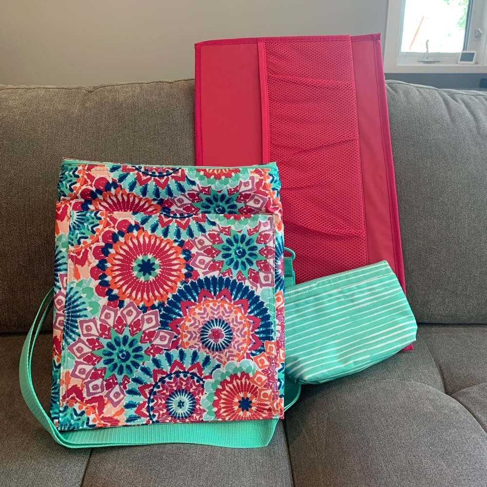 Thirty-One Pixie Pop & Miami Stripe Bundle with Insert!!